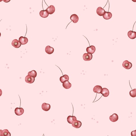Musselin Kirschen auf rosa Hintergrund
