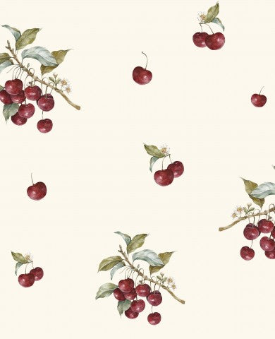 Jersey a cherry pattern on a white background