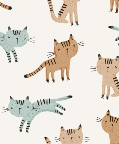 French Terry cats on a white background