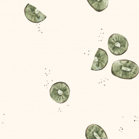 Panama kiwi slices on beige background