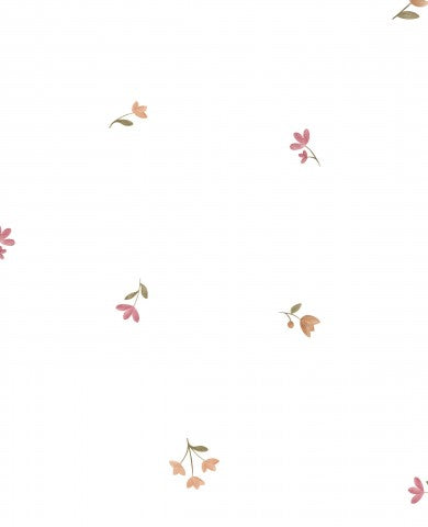 Musselin einen weißen Hintergrund mit rosa Blumen darauf