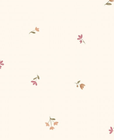 Musselin einen beigen Hintergrund mit rosa Blumen darauf