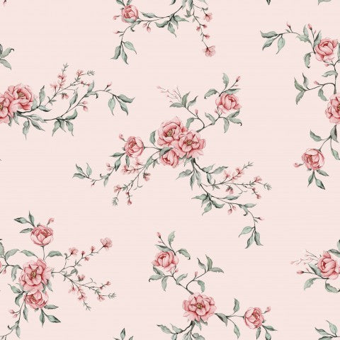 Satin bomuldslyserøde blomster på lyserød baggrund
