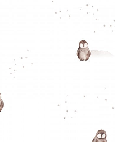 Gufi e fiocchi di neve in raso di cotone