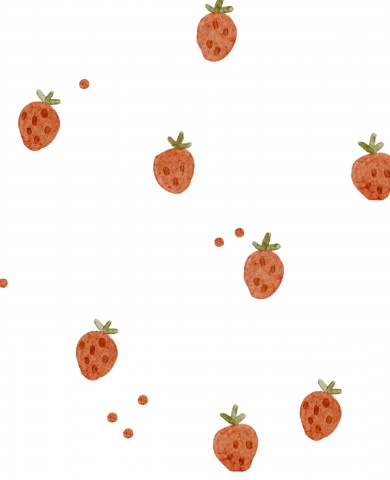 French Terry strawberries on it