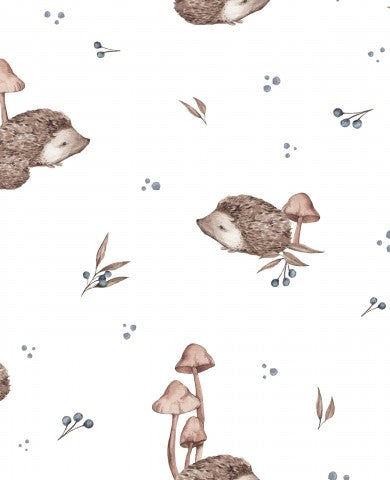 Rib Jersey hedgehogs and mushrooms