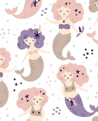 Waterproof fabric cute mermaids