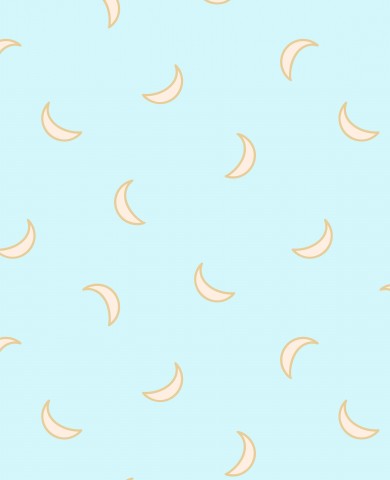 Näh deine Träume in kleiner süßer Mond-Form aus: Hochwertige Baumwolle-Canvas-Meterware auf blauem Hintergrund für dein nächstes Projekt