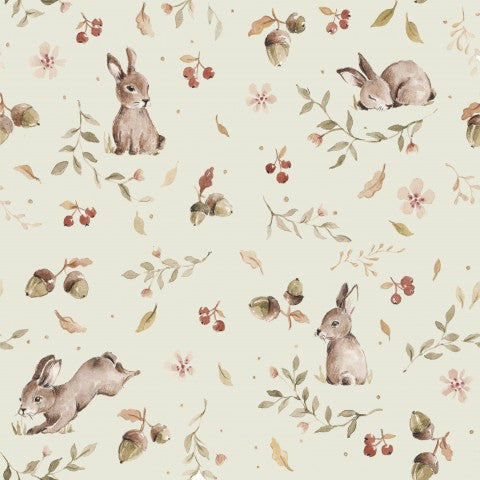 Waterproof fabric rabbit and berries