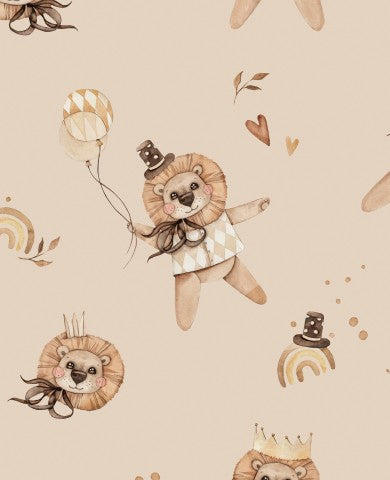 Nähere deine Kreativität mit Canvas Baumwolle Kleiner Löwe beige! Dieser weiche und leichte Stoff in freundlichem Beige-Ton ist ideal für kleine Projekte wie T