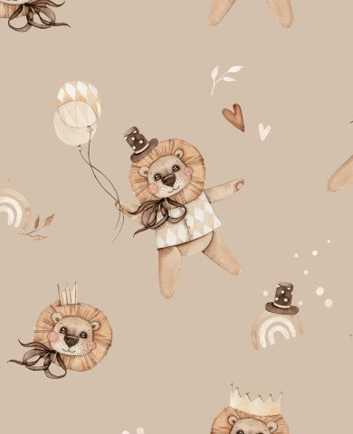 Waterproof fabric lion bears and balloons