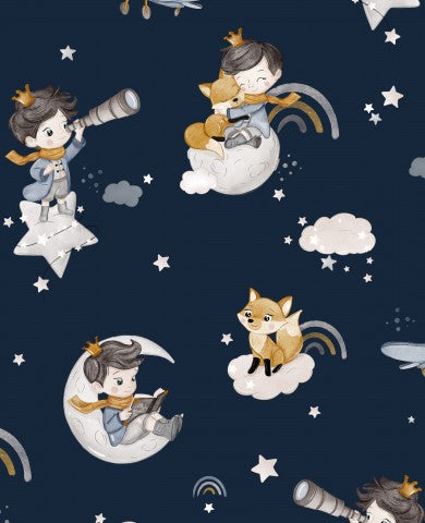 Panama little boy and girl on the moon and the stars