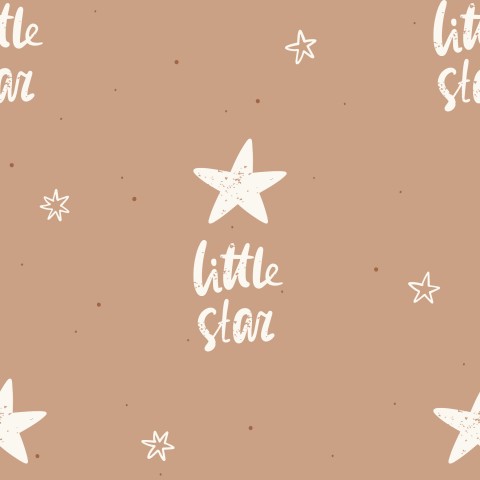 Muslin a small star pattern on a beige background