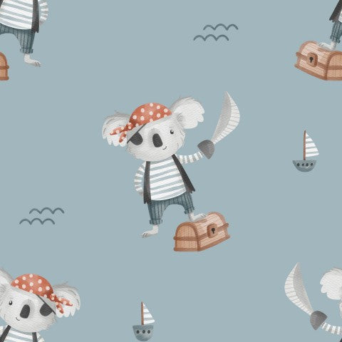 Muslin af en koala med pirathat