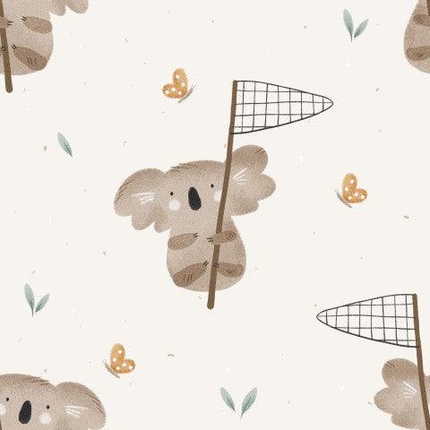 Waterdichte stof koala's en vlinders