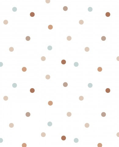 Waterproof fabric with a white and blue polka dot pattern