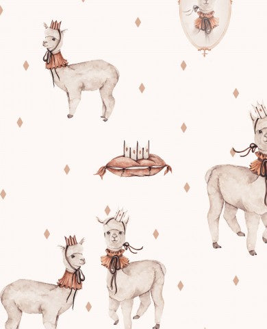 SoftShell wallpaper with llamas and balloons on it