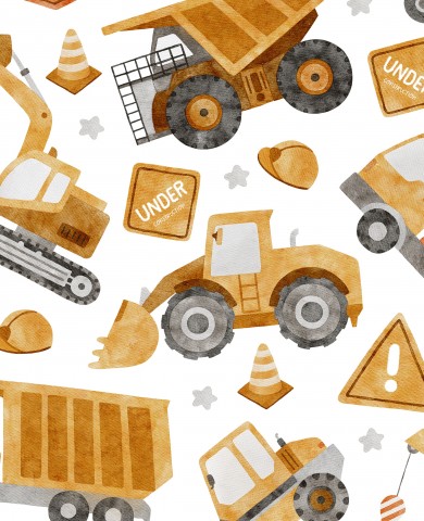 Jersey construction vehicles on a white background