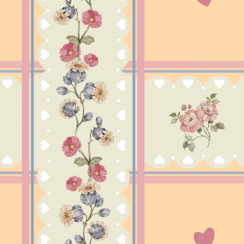 Ribjersey med blomster og hjerter