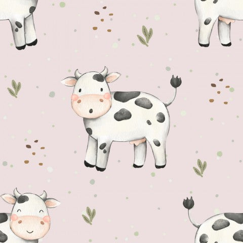 Panama cow pattern on pink background