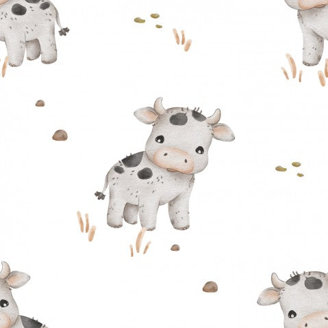 Waterproof fabric pattern of a cute little cow