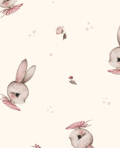 Panama watercolor rabbit and flowers