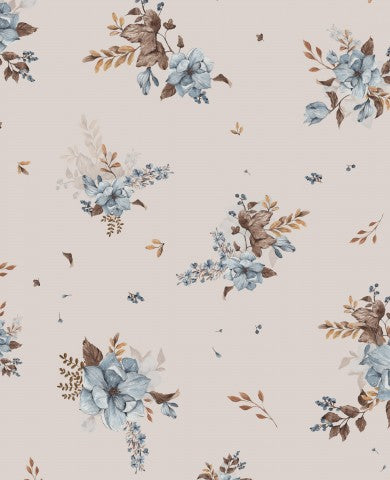 Jersey blauen Blumen und Blättern