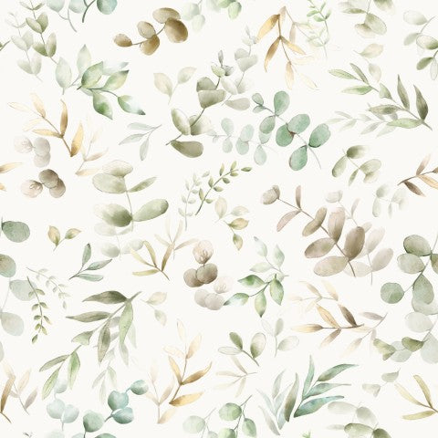Piccolo fogliame in tela di cotone color crema, ideale per il tuo prossimo progetto di cucito! 100% cotone, disponibile al metro, adatto al cucito.