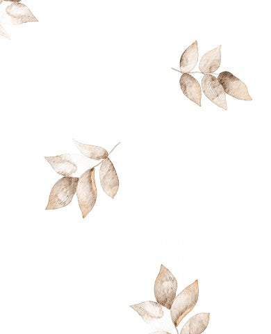 Musselin Muster aus Blättern auf weißem Hintergrund