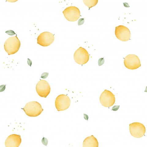 Muslin citroner og blade