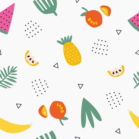 Muslin colorful fruits and vegetables
