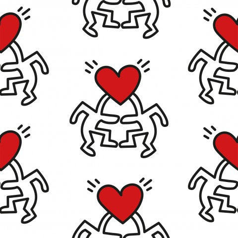 Satin cotton a group of people with hearts on their hands