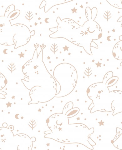 Jersey cute rabbits and stars