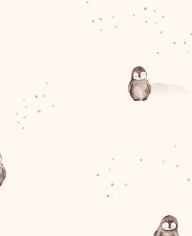 Gufi e fiocchi di neve in French Terry