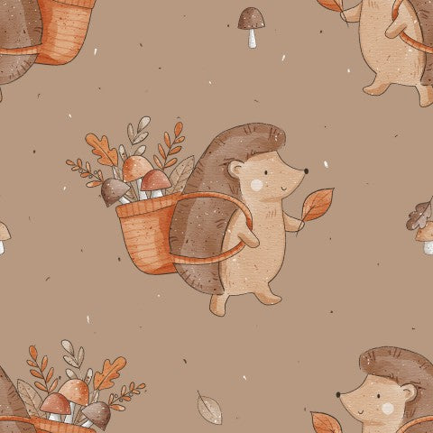 Jersey hedgehogs and mushrooms