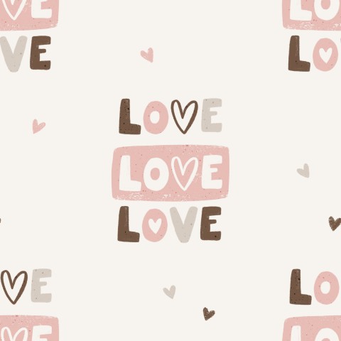 Rosefarben Canvas Baumwolle zum Nähen - Love Love Love! Günstige Meterware für deine kreativen Projekte: Tischdecken, Bezüge, Taschen und mehr.