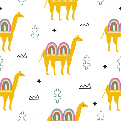 Musselin Kamelen und Kakteen