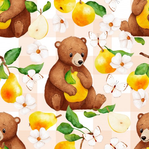 Dein idealer Partner für alle Baumwoll-Liebhaber: Canvas Baumwolle macko a hrušky blush karo! Hervorragender Qualität und weiche Handfeel, perfekt zum Nähen vo