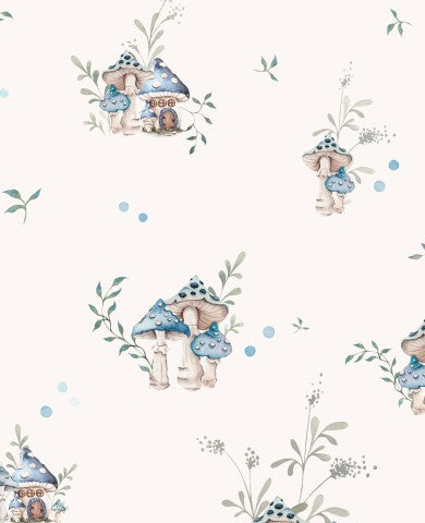 Jersey the image of a wallpaper with mushrooms and plants