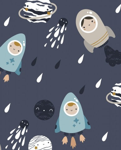 Waterproof fabric fabric pattern with space motif