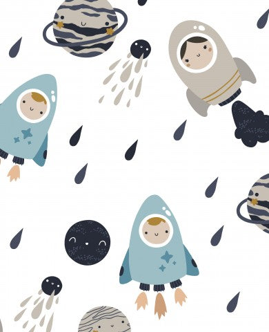 Jersey cute astronauts and planets