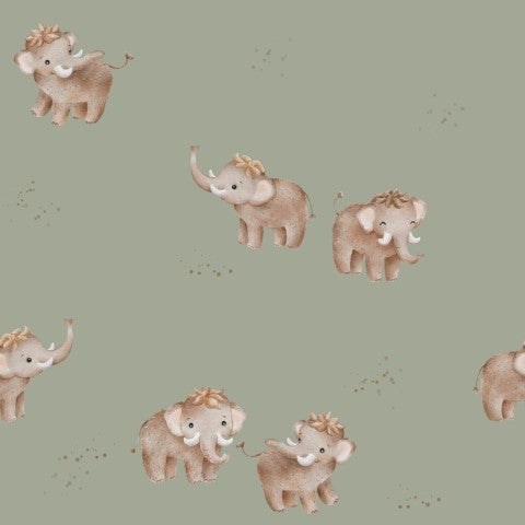 Panama a group of elephants on a green background