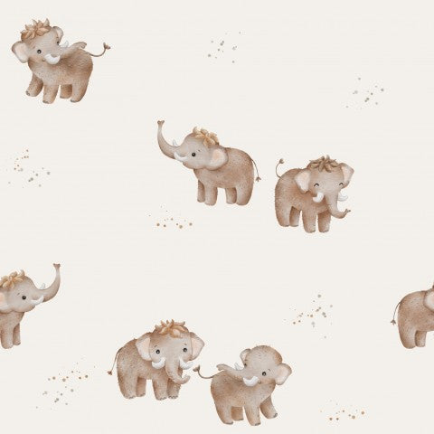 Panama an elephant pattern on a beige background
