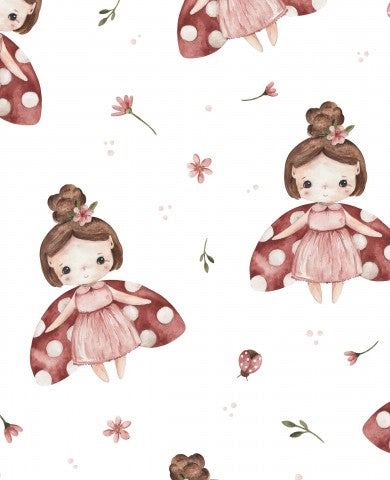 Muslin with a cute little ladybug