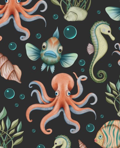 Hier finden Sie leichte und weiche Canvas-Baumwolle-Meterware in verschiedenen Farben, ideal für Ihr nächstes Projekt - Meerestiere aus Stoffen, passend zum nä