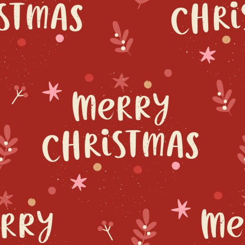 French Terry Weihnachtsmuster mit den Worten „Frohe Weihnachten“