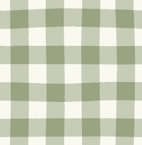 Waterproof fabric a green and white checked fabric