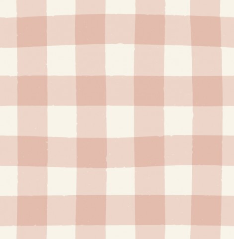 Weiche Baumwolle-Canvas-Mini-Gingham-Stoff in Pastel-Pink Farbe - ideal für DIY-Projekte und Kleidungserstellung - 100% Baumwolle, Meterware, zum Nähen geeigne