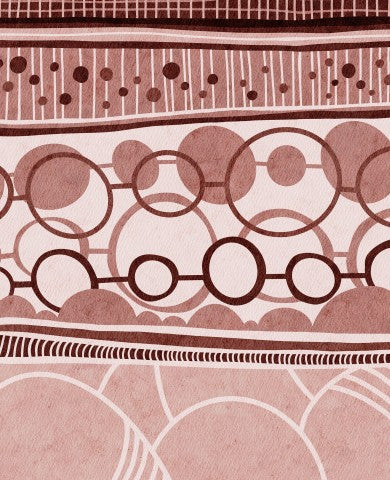 Musselin ein abstraktes Gemälde mit Kreisen und Kreisen darauf