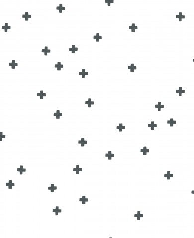 Waterproof fabric a white background with black crosses on it